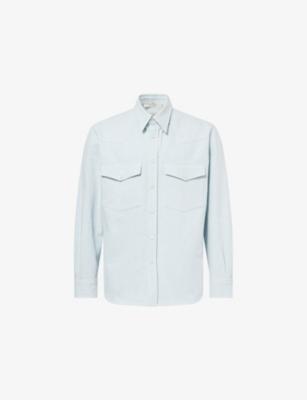 Western Patch-Pocket Denim Shirt by UMIT BENAN