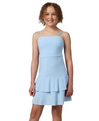 Girls' Bow Back Tiered  Dress - Big Kid by UN DEUX TROIS