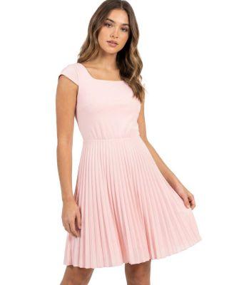 Girls' Cap Sleeve Pleated Dress - Big Kid by UN DEUX TROIS