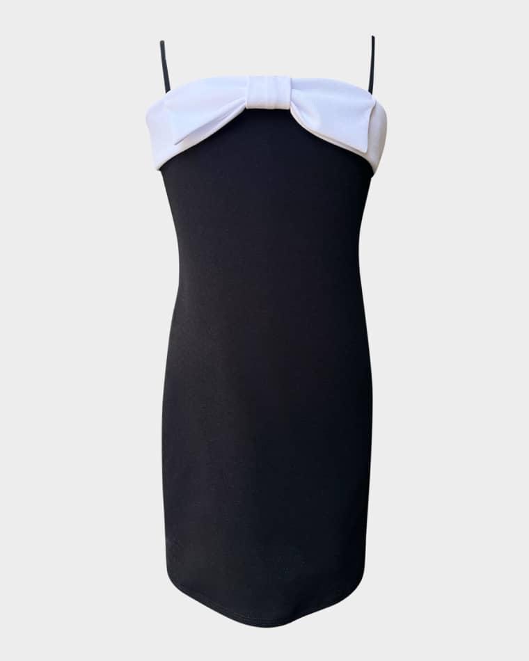 Girl's Crepe Bow Front Dress, Size 7-16 by UN DEUX TROIS