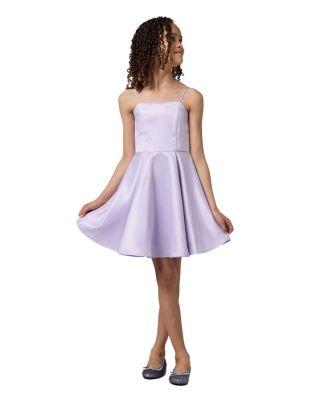 Girls' Fit and Flare Satin Party Dress - Big Kid by UN DEUX TROIS