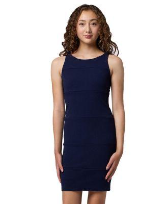 Girls' Panel Stretch Fitted Dress in Longer Length - Big Kid by UN DEUX TROIS