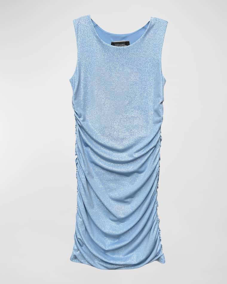 Girl's Ruched Scoop Neck Dress, Size 7-16 by UN DEUX TROIS