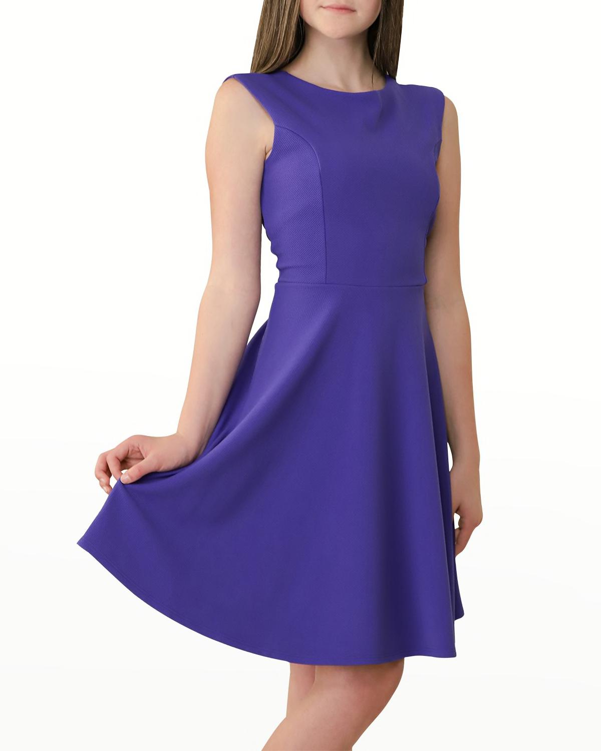 Girl's Textured Cap Sleeve Dress, Size 7-16 by UN DEUX TROIS