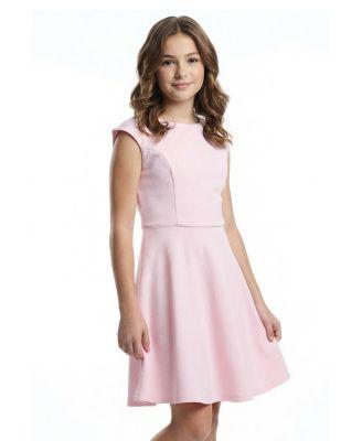 Textured Girls' Cap Sleeve Dress in Longer Length - Big Kid by UN DEUX TROIS