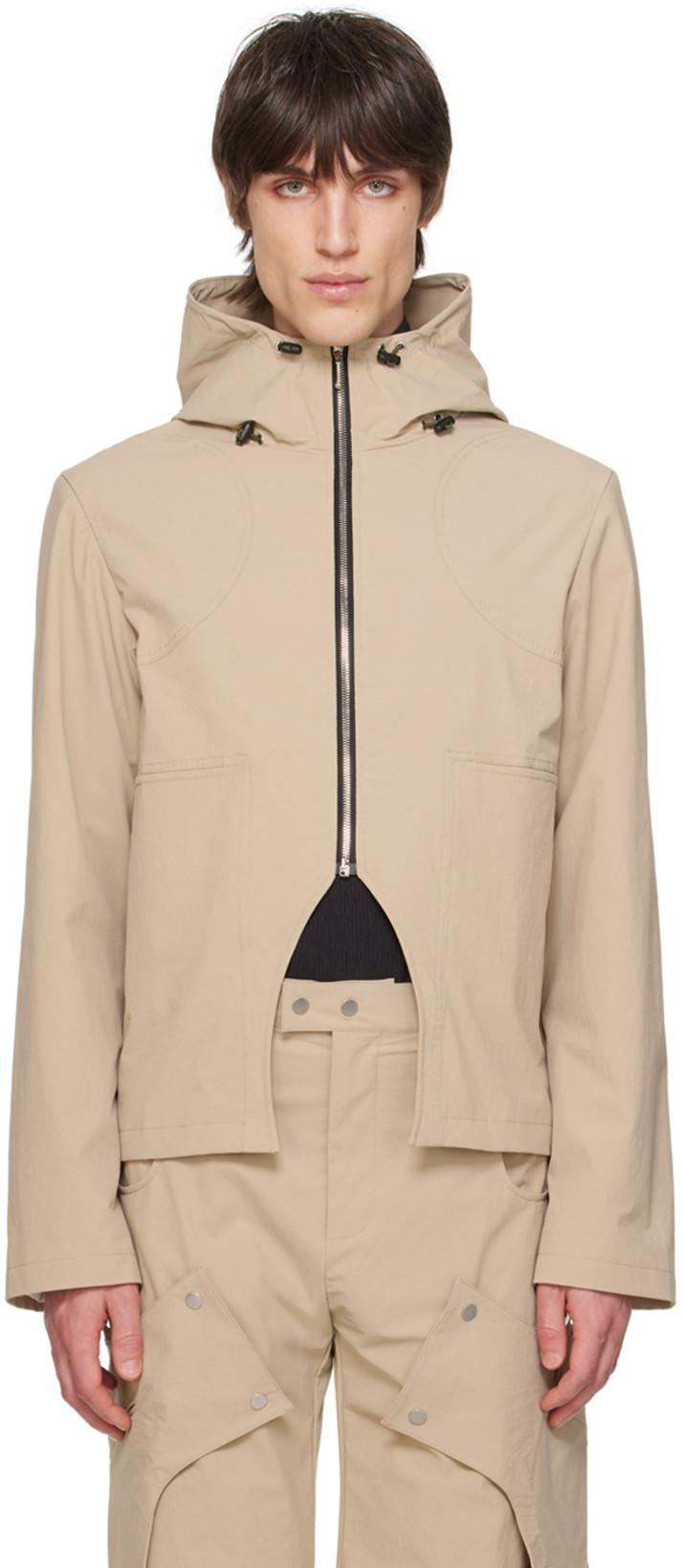 Beige Atomic Domination Jacket by UNCERTAIN FACTOR