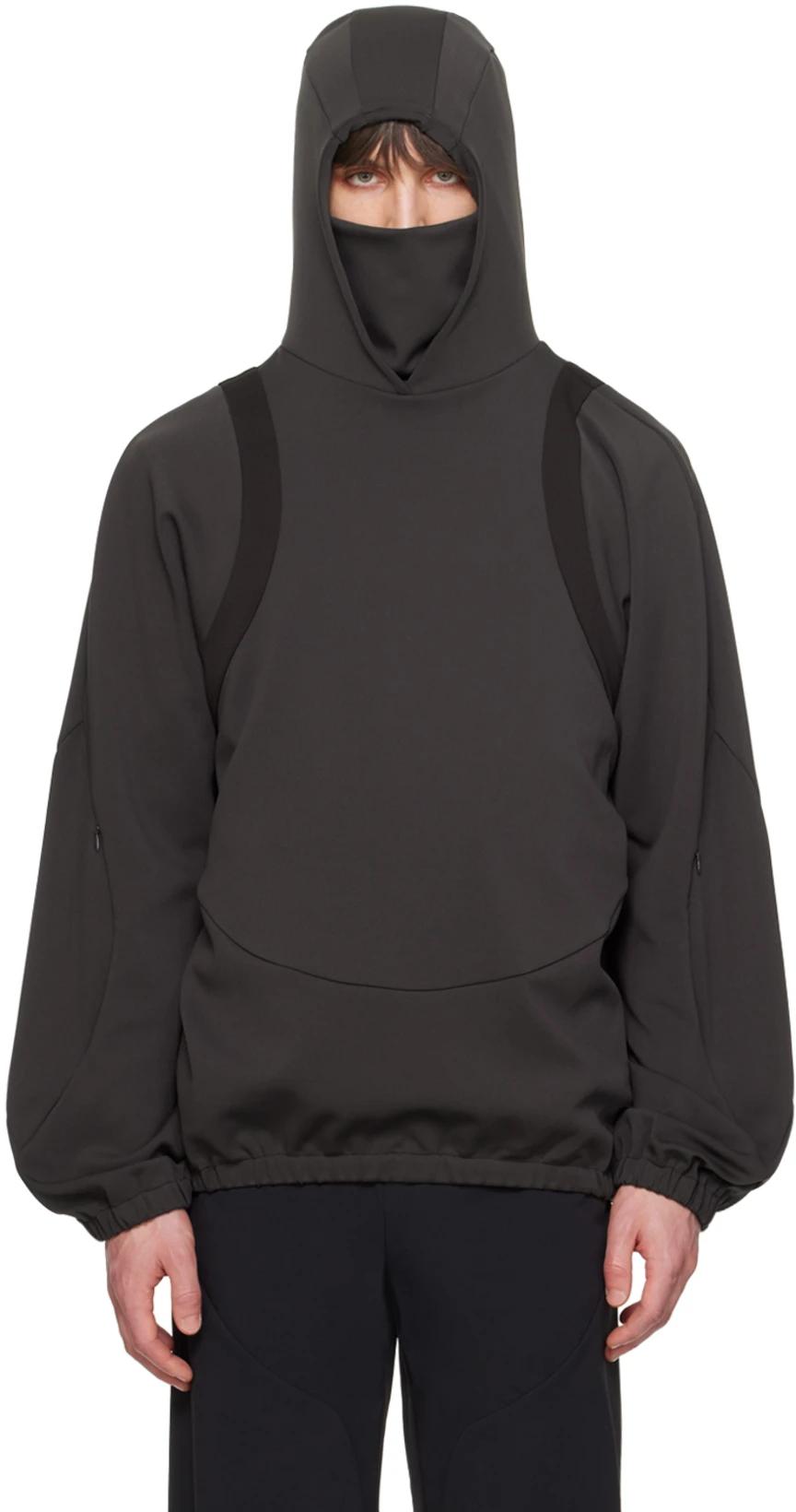 Brown Grude Patrol Hoodie by UNCERTAIN FACTOR