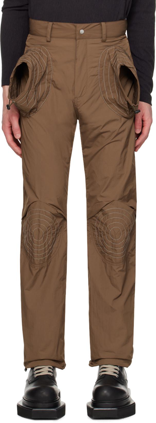 Brown Merug Stealth Trousers by UNCERTAIN FACTOR