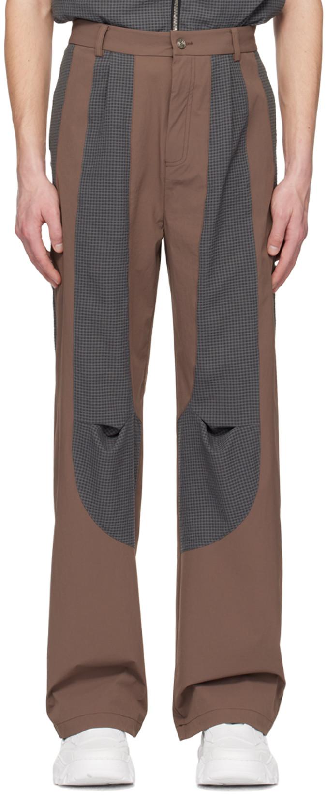 Brown & Gray Mirage No. 2 Trousers by UNCERTAIN FACTOR