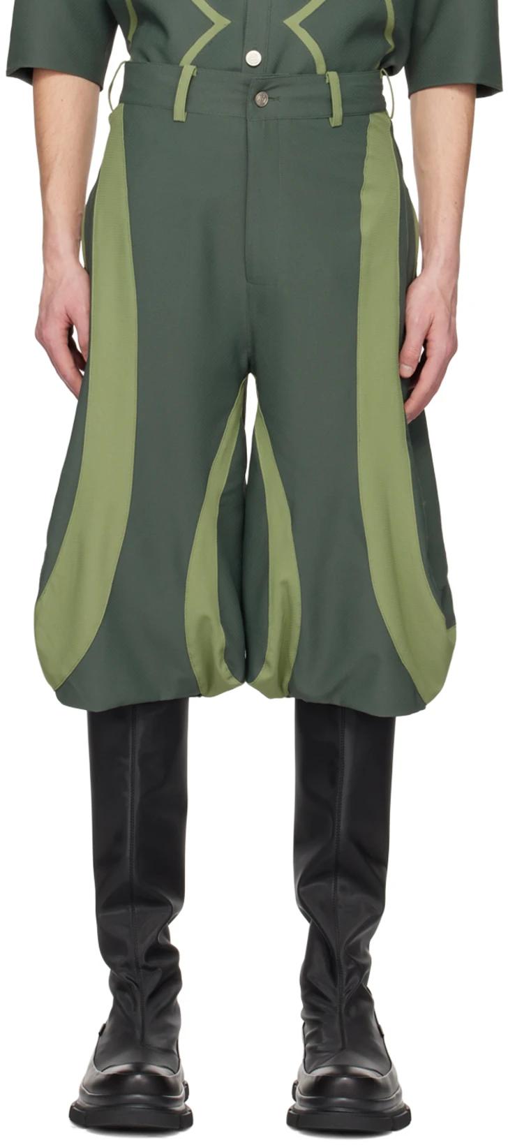 Green Urban Wilderness Shorts by UNCERTAIN FACTOR