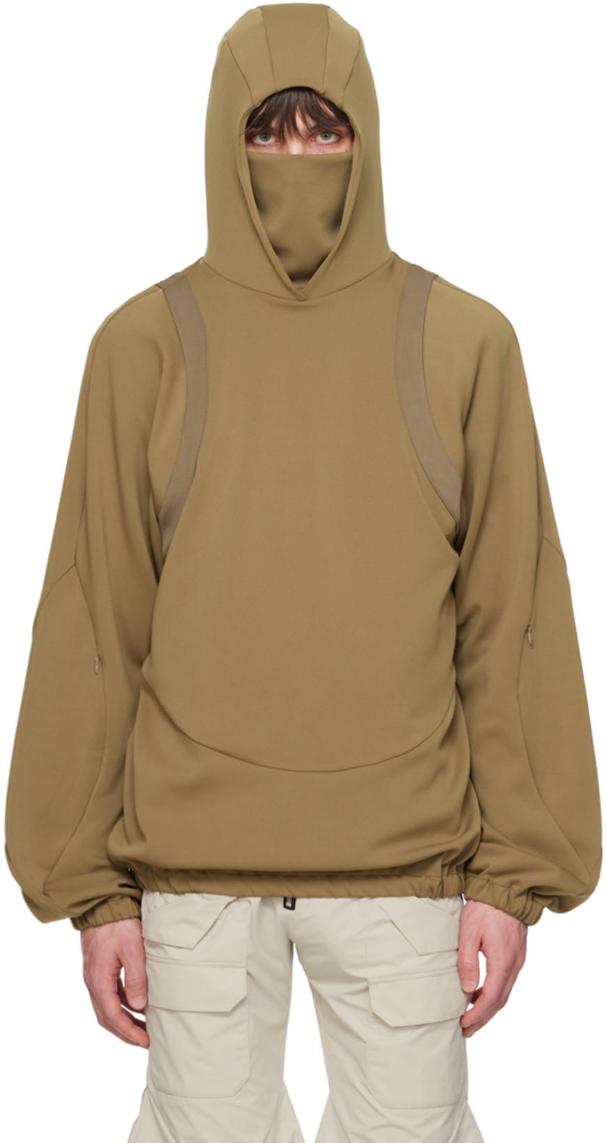 Khaki Grude Patrol Hoodie by UNCERTAIN FACTOR