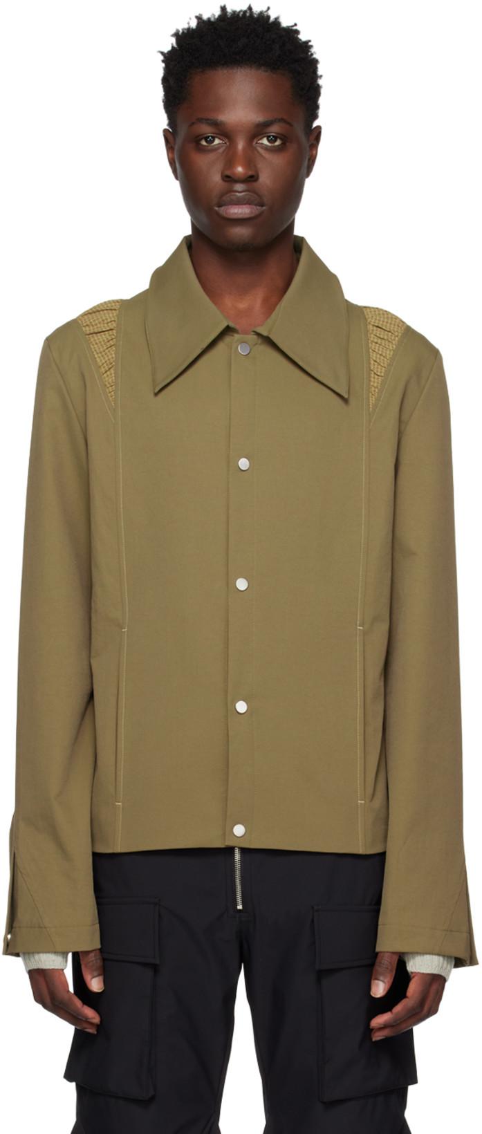 Khaki Landing 1 Jacket by UNCERTAIN FACTOR