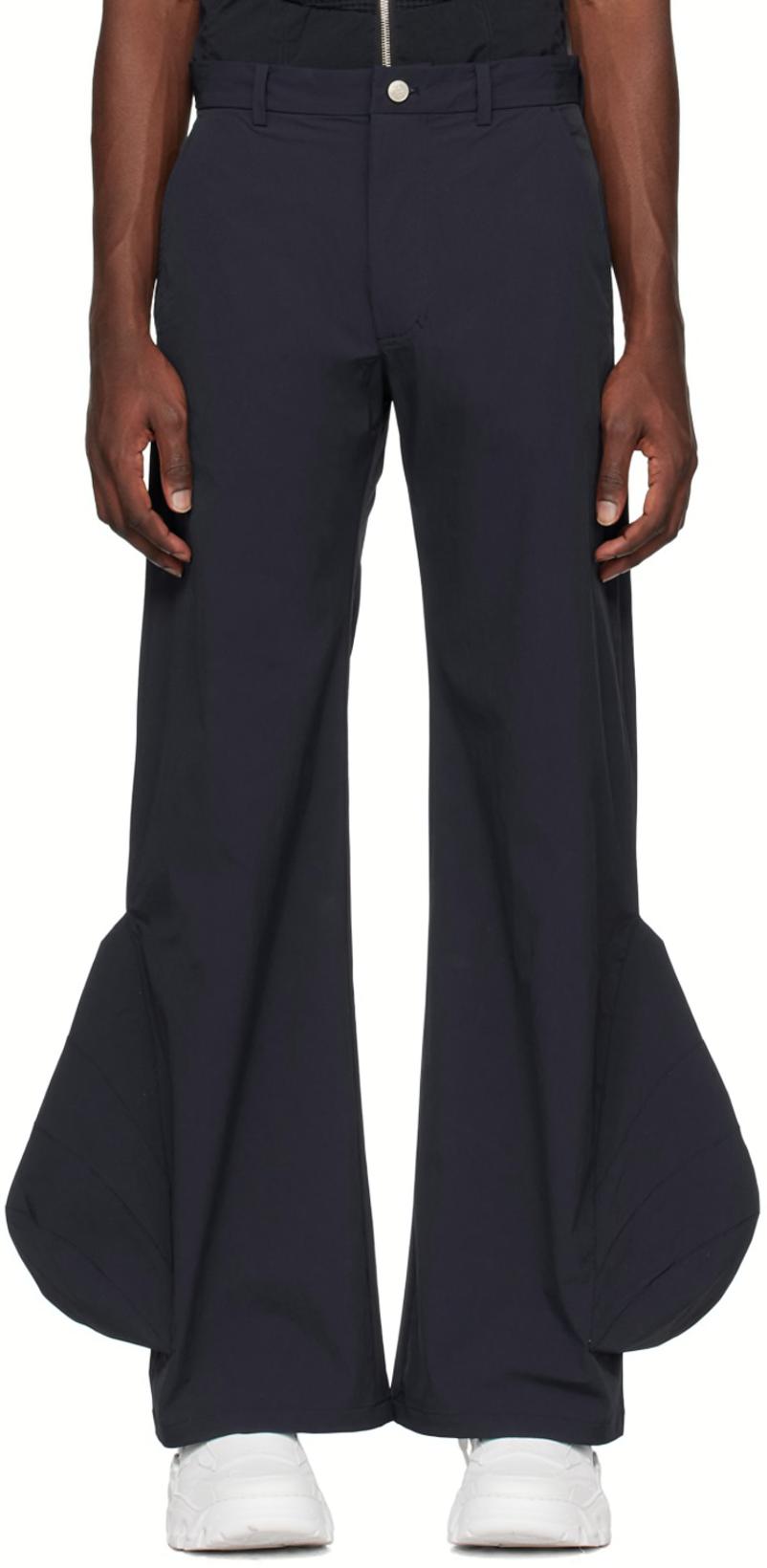 Navy Cosmic 2 Trousers by UNCERTAIN FACTOR