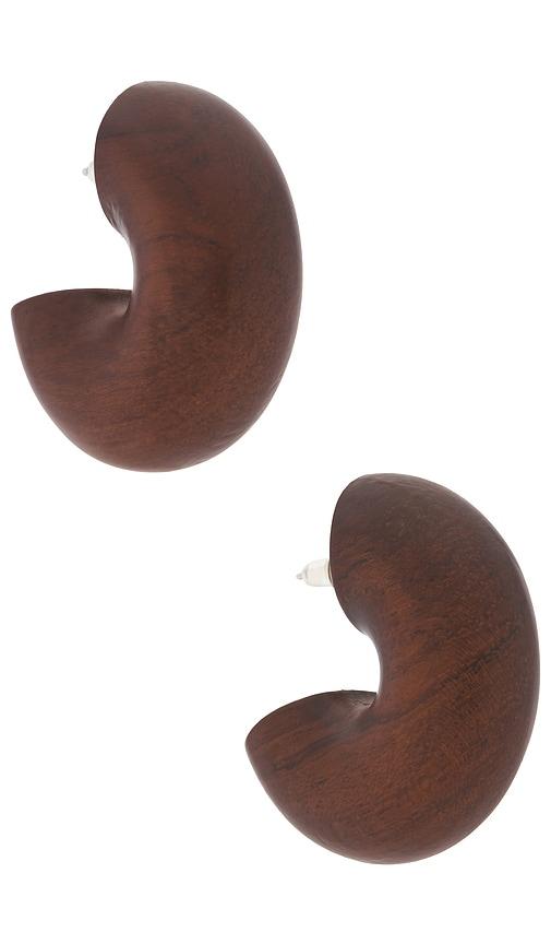 Uncommon Matters Beam Earrings in Brown by UNCOMMON MATTERS