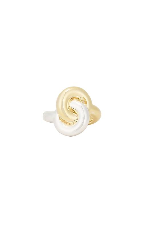 Uncommon Matters Cumulus Knot Ring in Metallic Silver,Metallic Gold by UNCOMMON MATTERS