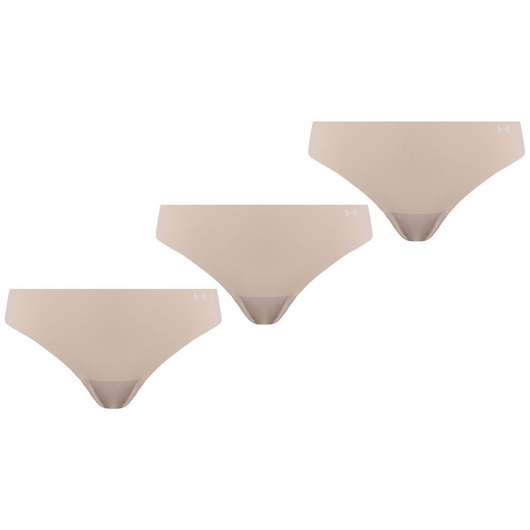 3-Pack Seamless Logo Beige PS Thong by UNDER ARMOUR