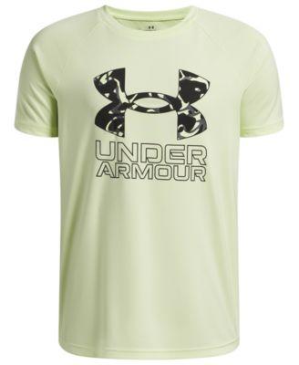 Boys' 6-20 Tech Hybrid Print Logo Graphic Short-Sleeve T-Shirt by UNDER ARMOUR