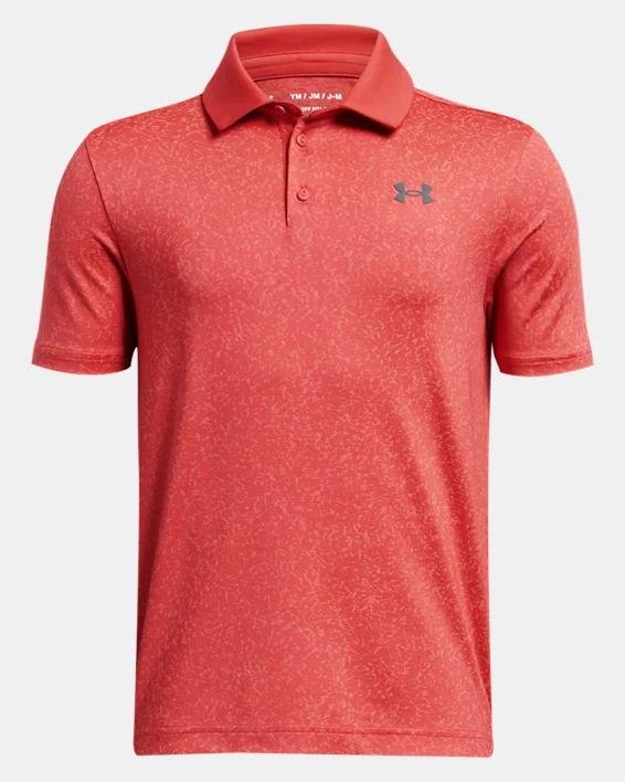 Boys' UA Playoff Coral Jacquard Polo by UNDER ARMOUR