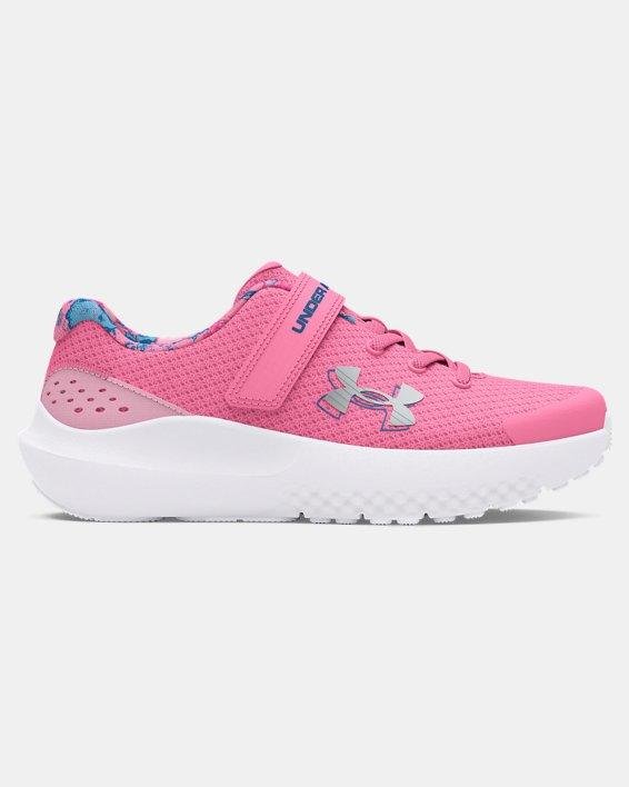 Girls' Pre-School UA Surge 4 AC Printed Running Shoes by UNDER ARMOUR