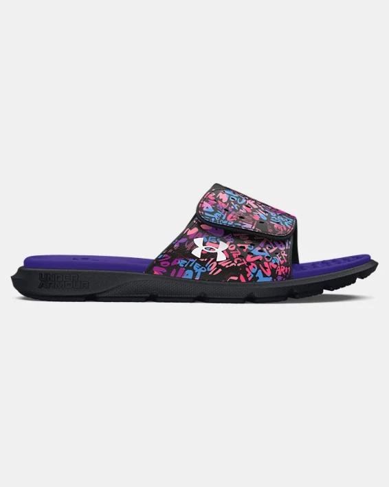 Girls' UA Ignite Pro Graphic Strap Slides by UNDER ARMOUR