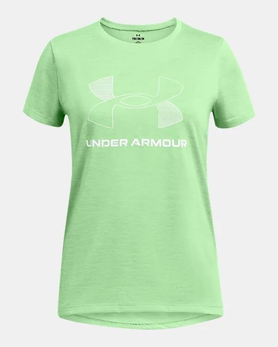 Girls' UA Tech™ Twist Big Logo Short Sleeve by UNDER ARMOUR
