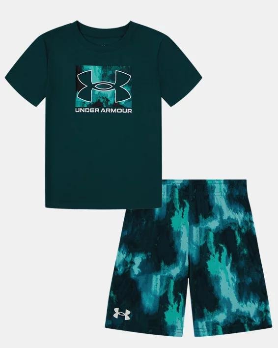 Infant Boys' UA Eroded Wash Shorts Set by UNDER ARMOUR