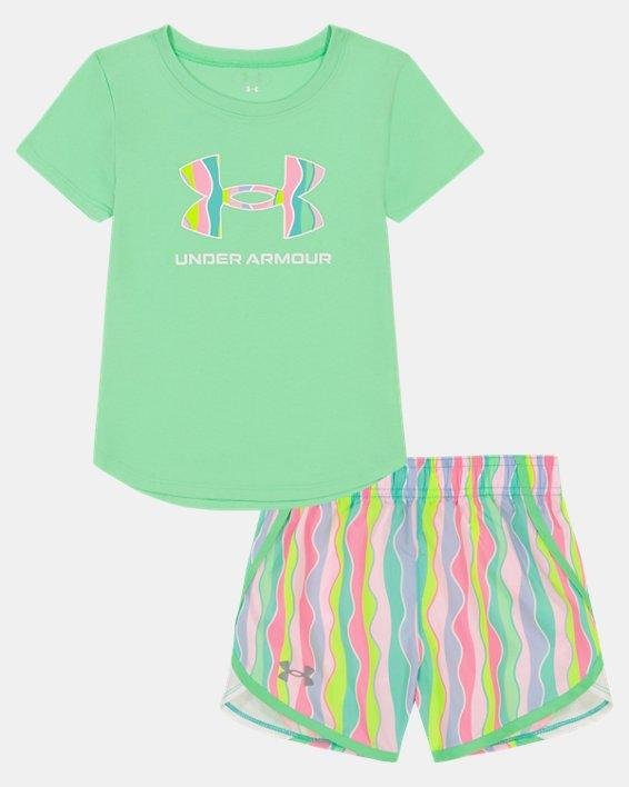 Infant Girls' UA Scallop Stripes Shorts Set by UNDER ARMOUR