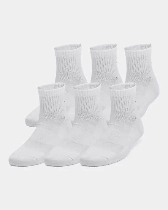 Kids' UA Training Cotton 6-Pack Quarter Socks by UNDER ARMOUR