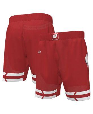 Men's Red Wisconsin Badgers Replica Basketball Shorts by UNDER ARMOUR