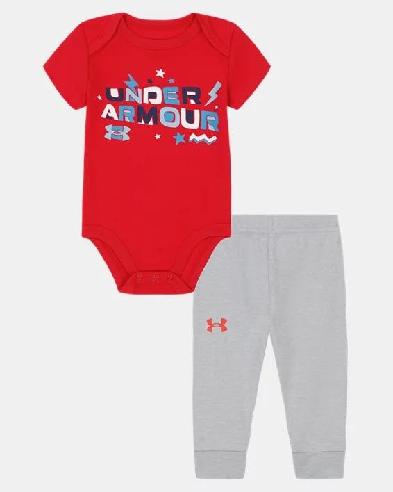 Newborn Boys' UA Logo Bodysuit & Joggers Set by UNDER ARMOUR