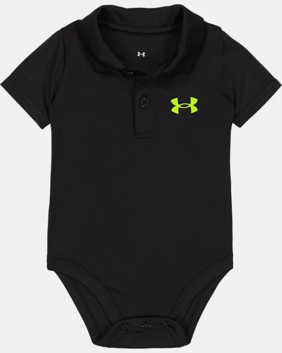 Newborn Boys' UA Solid Polo Bodysuit by UNDER ARMOUR