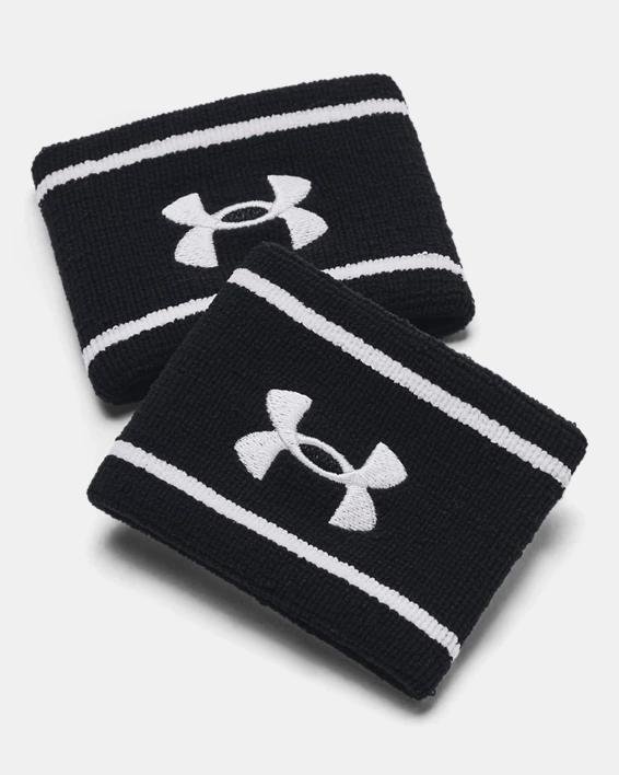 Unisex UA Striped Performance Terry 2-Pack Wristbands by UNDER ARMOUR