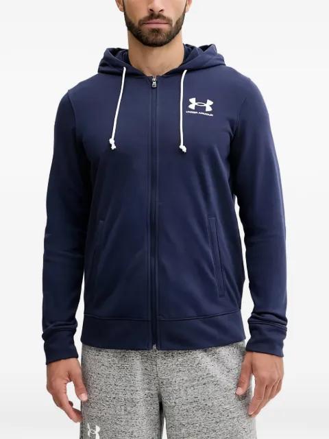 logo-detail zipped hoodie by UNDER ARMOUR