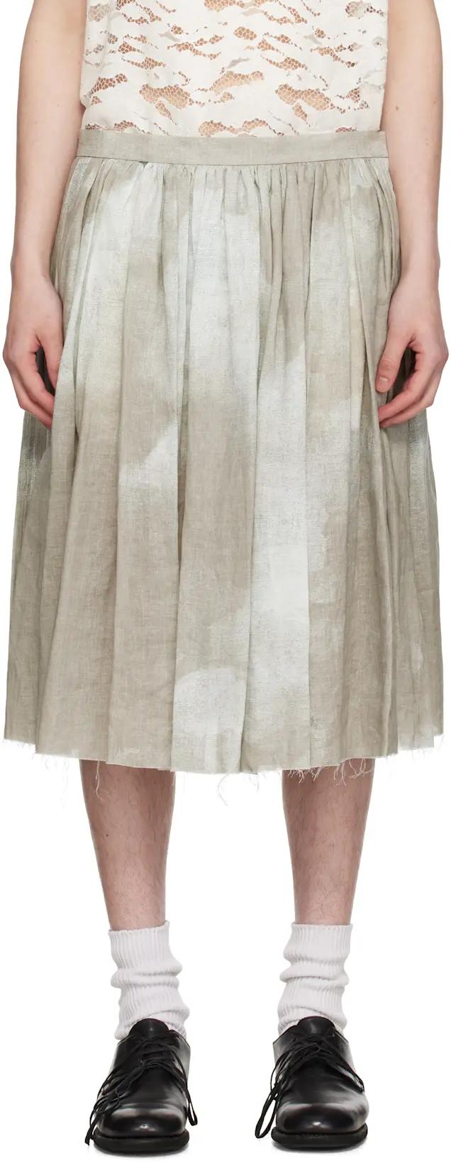 Beige UC1E4604-2 Skirt by UNDERCOVER