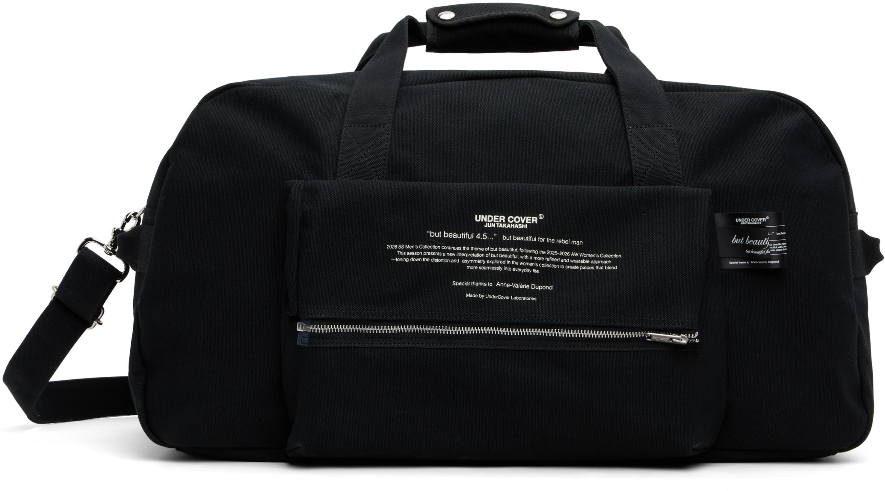 Black UC1F4B04 Duffle Bag by UNDERCOVER
