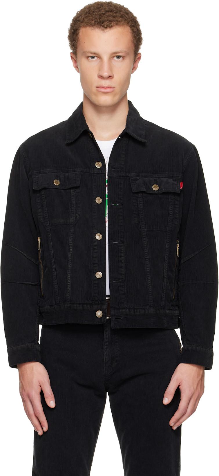 Black UC2E4209-1 Denim Jacket by UNDERCOVER