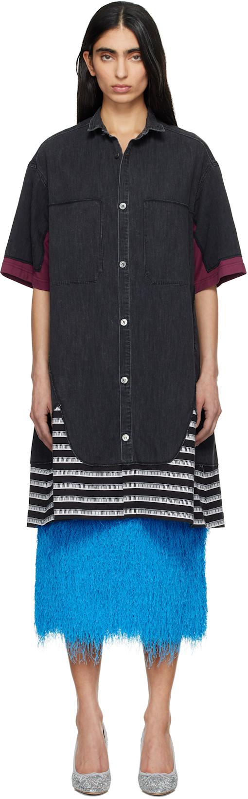 Black UP1F1402 Denim Shirt by UNDERCOVER