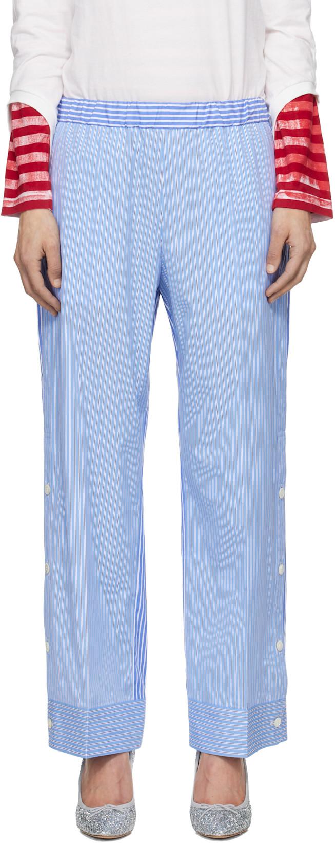 Blue UP1F1508-1 Trousers by UNDERCOVER