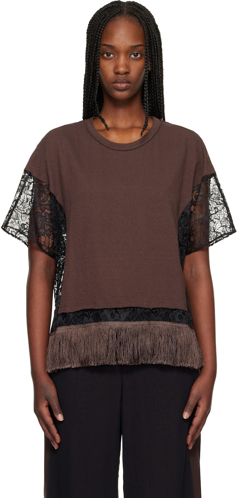 Brown UP1F1806 T-shirt by UNDERCOVER