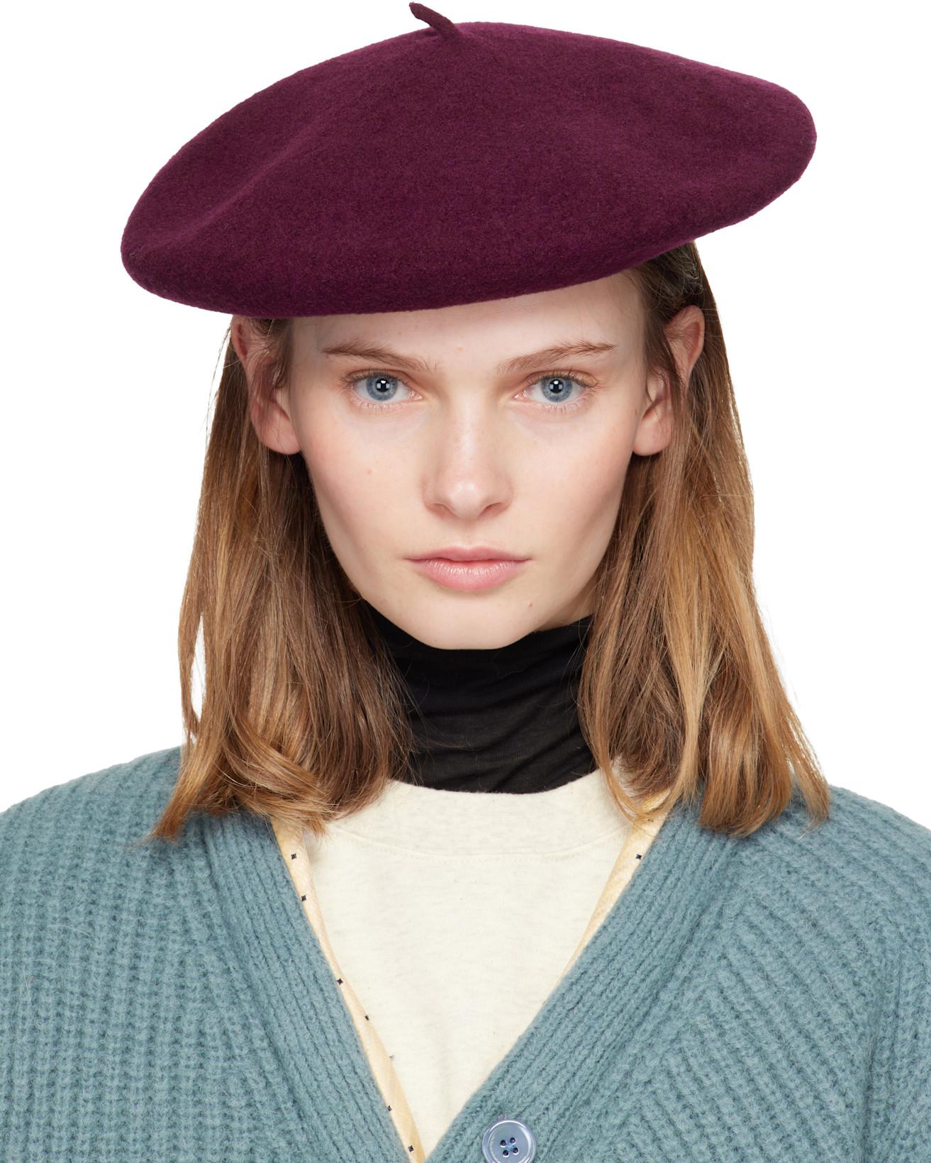 Burgundy Kijima Takayuki Edition Wool Beret by UNDERCOVER