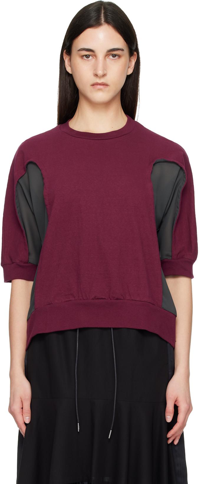 Burgundy UP1F1807-2 Sweater by UNDERCOVER
