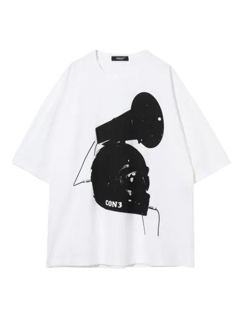Con 3 megaphone-print T-shirt by UNDERCOVER