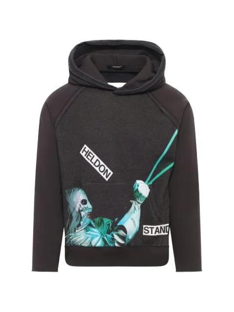 Heldon Stand By graphic-print hoodie by UNDERCOVER
