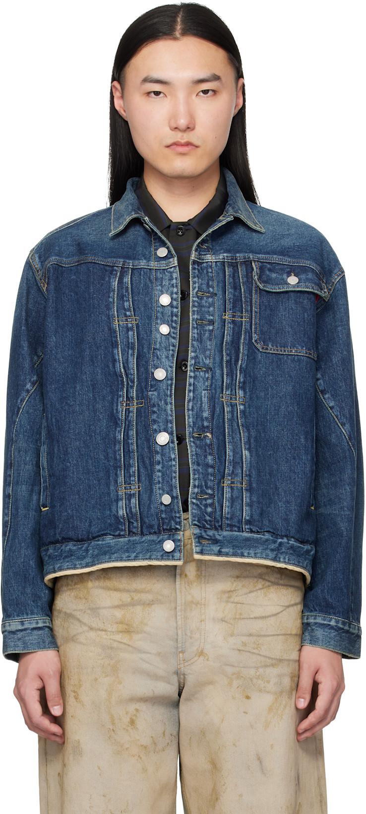 Navy UC1F4204-1 Denim Jacket by UNDERCOVER