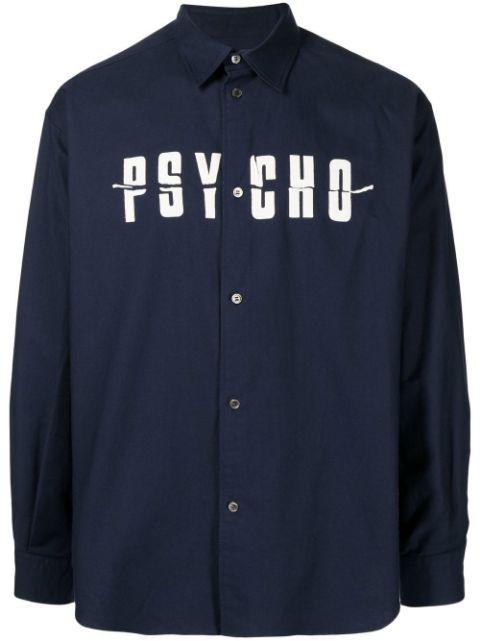 Psycho-print long-sleeved shirt by UNDERCOVER