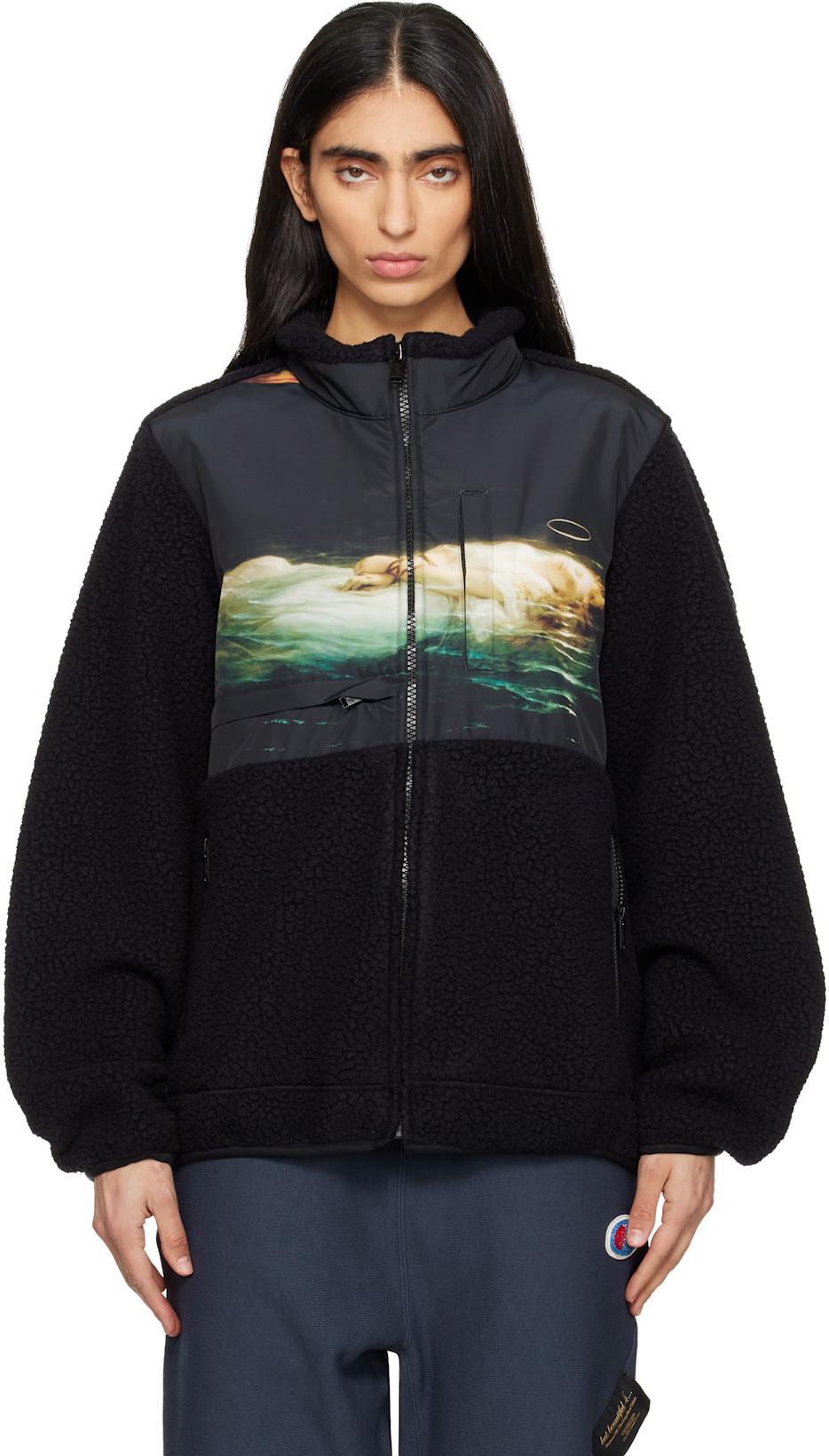 SSENSE Exclusive Black Polartec Boa Fleece Jacket by UNDERCOVER