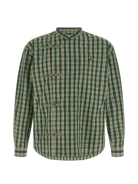 Tangzhuang check-print shirt by UNDERCOVER
