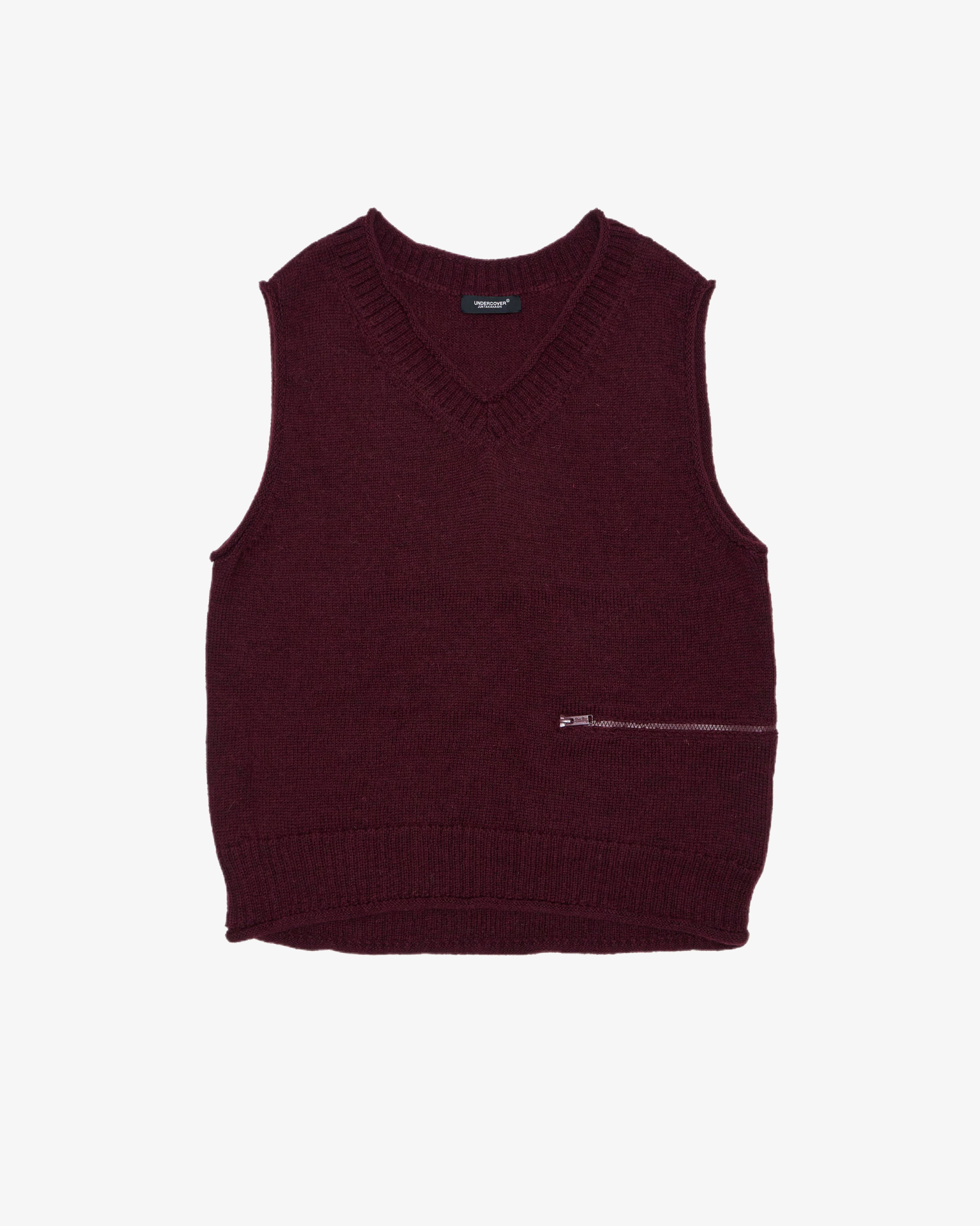 UNDERCOVER - Men's Knit - (Maroon) by UNDERCOVER