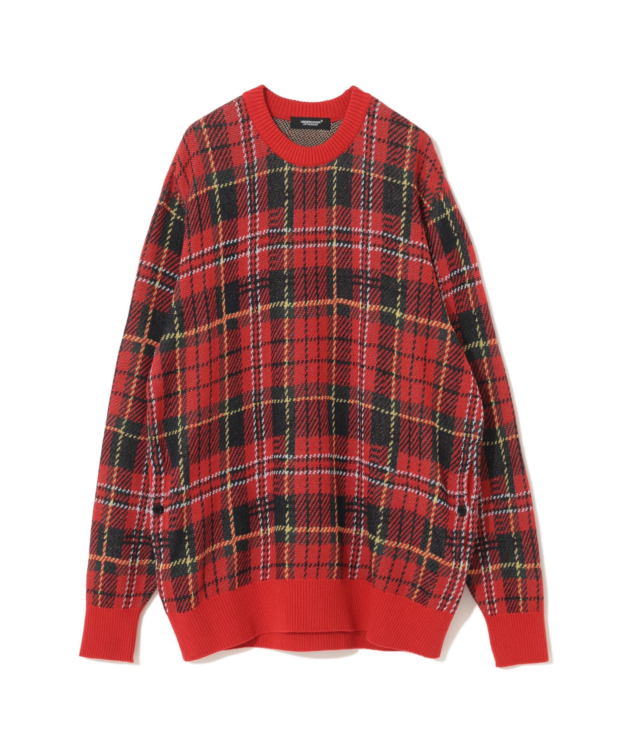 UNDERCOVER - Men's Tartan Knit - (Red) by UNDERCOVER