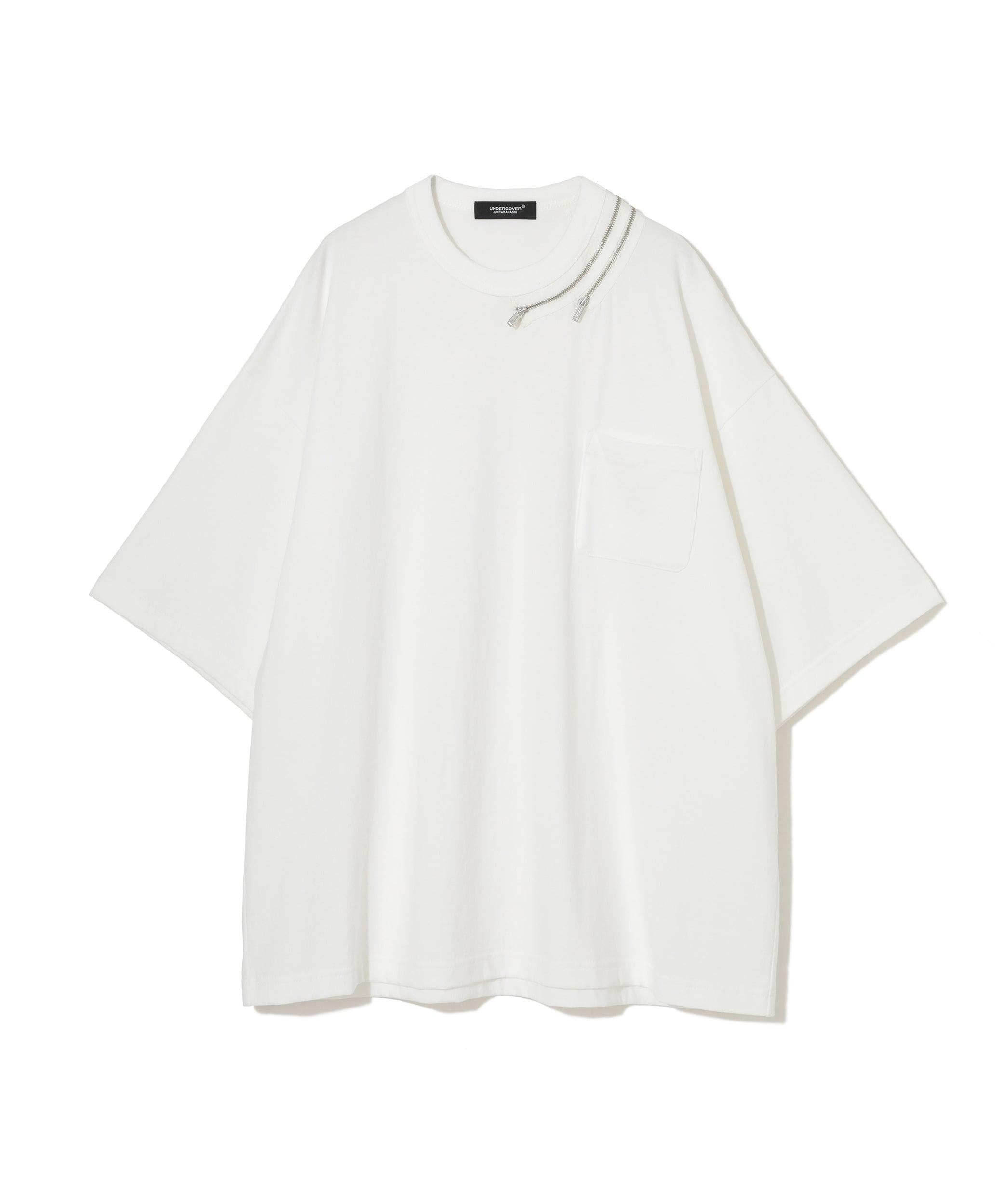 UNDERCOVER - Men's Zip Detail T-Shirt - (White) by UNDERCOVER